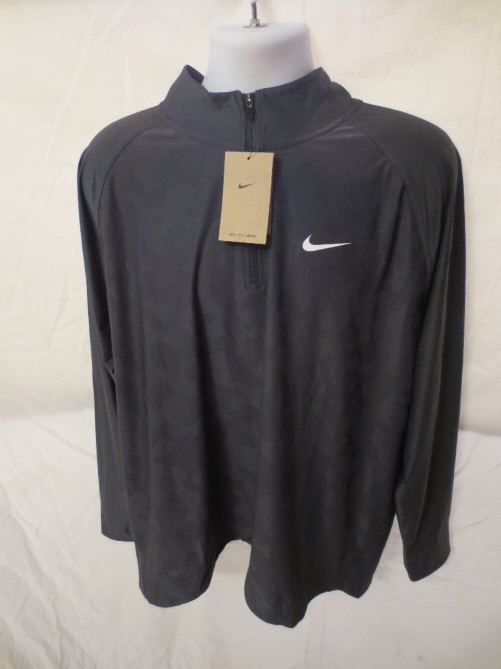 Nike Men's DR5281-060 Dri-Fit LS 1/4 Zip Golf Shirt - Dark Gray - Size: XXL NWT